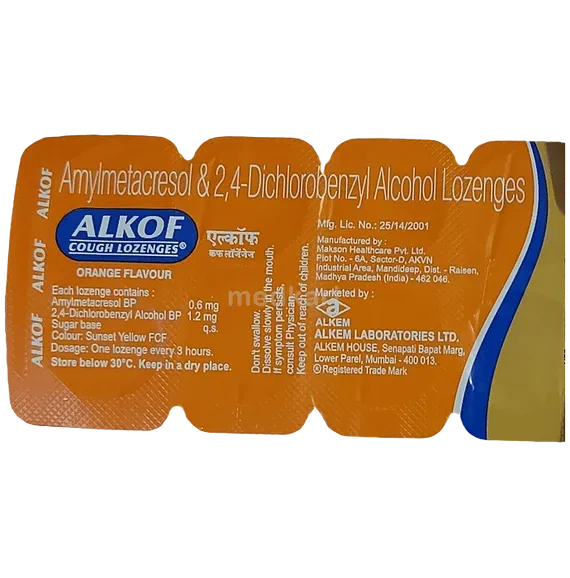 alkof cough loz (orange) 10's
